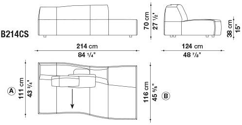 B&B Italia Модульный угловой диван из ткани Bend sun-id-1444225 - Вид №16
