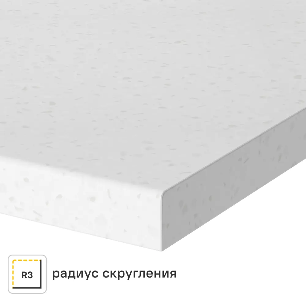 Столешница Арктик 300x60x2 см искусственный камень цвет белый 83729619 STLM-2124042 Santreyd