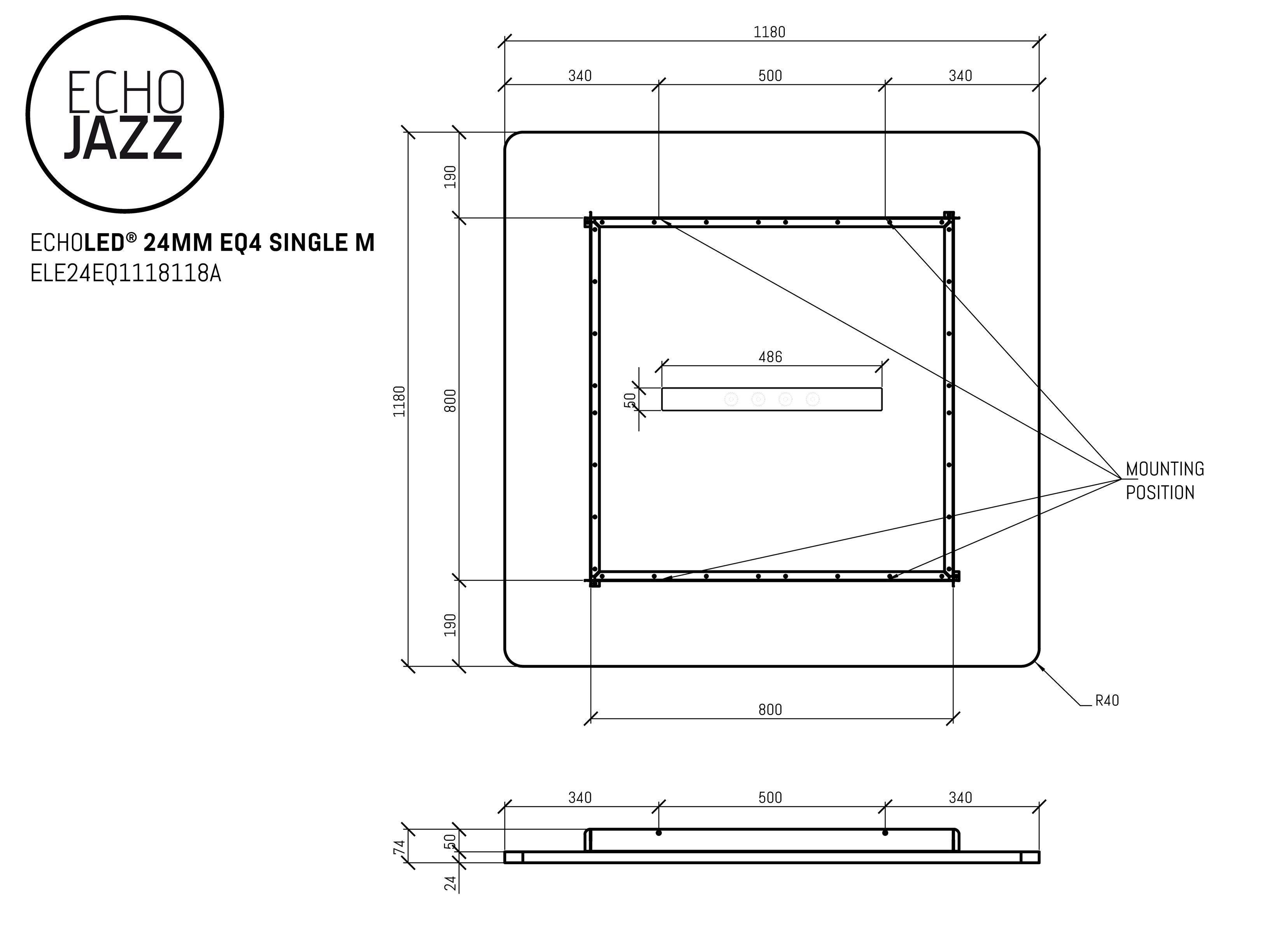 Подвесная акустическая панель ECHOJAZZ ECHOLED® EQ4 ARCH-00015587 - Вид №1