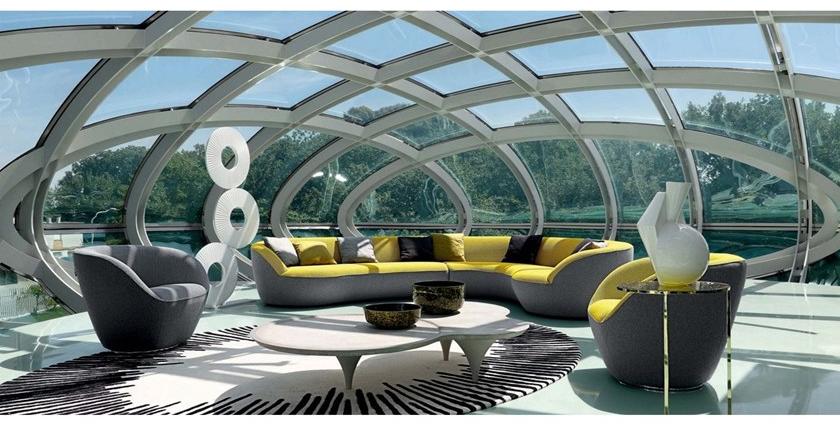 Roche Bobois Изогнутый модульный угловой диван Edito sun-id-1460554 - Вид №5