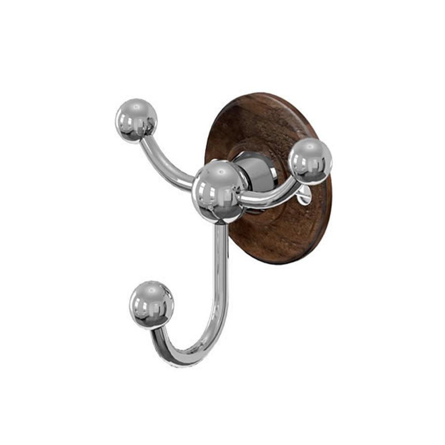 Burlington Тройной крючок для халатов со спинкой из орехового дерева A47 WAL 