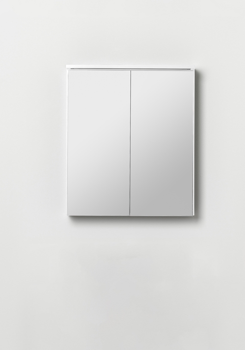 1590700 Шкаф Кромкого Зеркала 600 Белый Hafa  Белый 