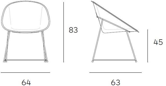 Plank Кресло с пластиковым корпусом и тканевой обивкой Cup sun-id-1430842 - Вид №13