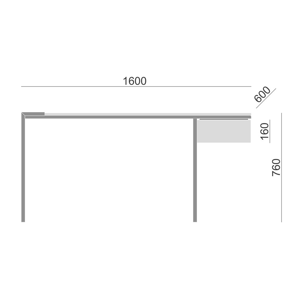 Письменный деревянный стол черный 160 см Mak BRAGIN DESIGN  00-3879381 Коричневый;черный  - Вид №4
