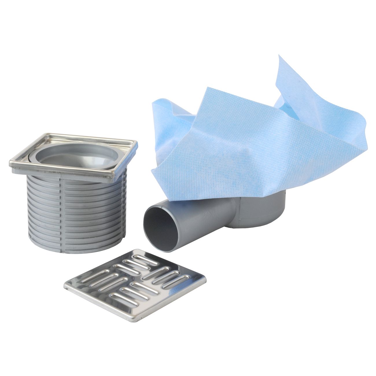 Сифонированная крышка люка PP с универсальным фланцем и решеткой из нержавеющей стали First Corporation First Plast ARCH-00082818 - Вид №1