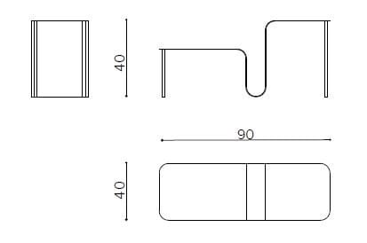 Журнальный столик из листового металла с журнальной стойкой True Design ARCH-00059376 - Вид №8