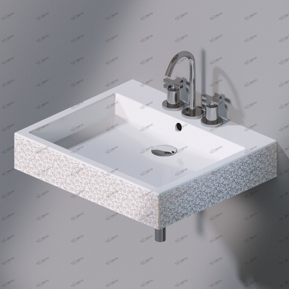 L255400G Подвесная раковина настенная прямоугольная A. e T. Italia  белая AeT ITALIA 