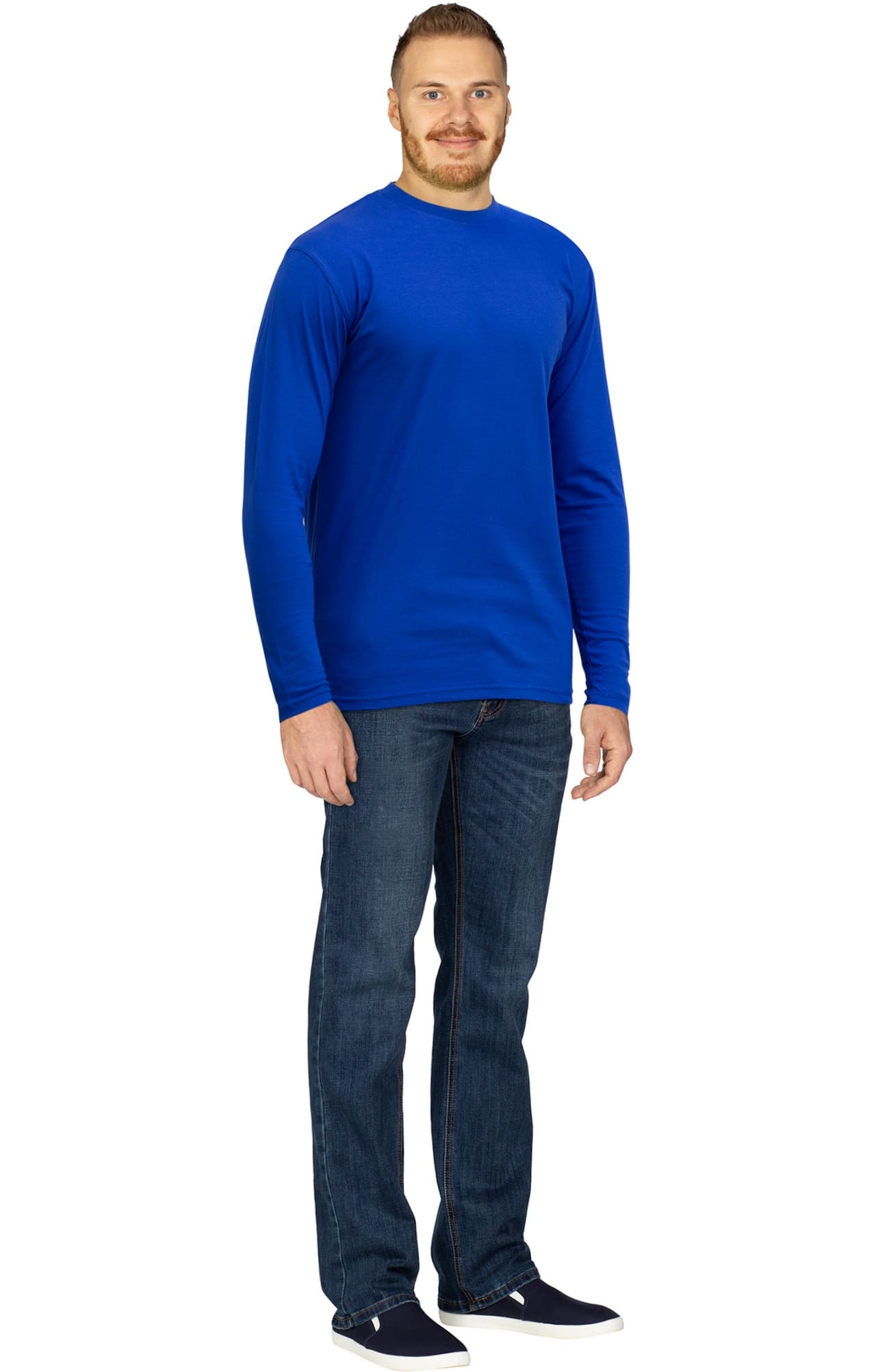 68004 Футболка с длинным рукавом василек  Спецодежда для продавцов  размер XXXL  - Вид №2