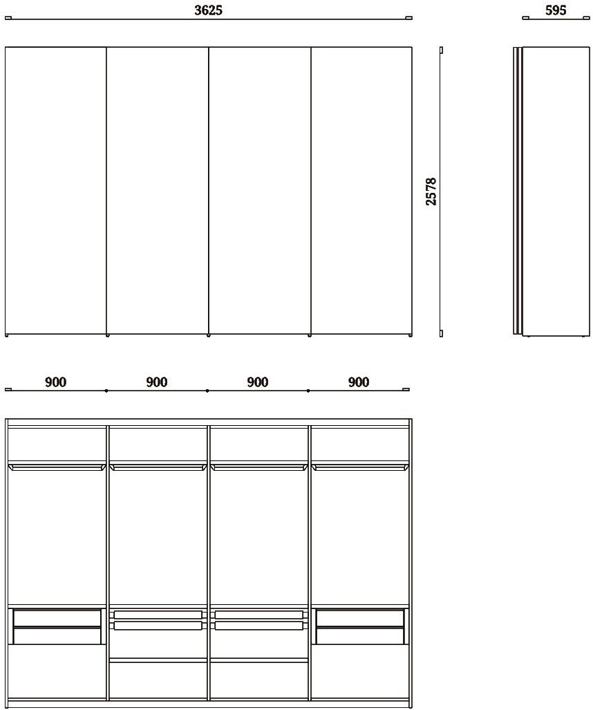 Febal Casa Лакированный шкаф с раздвижными дверцами sun-id-1415378 - Вид №4