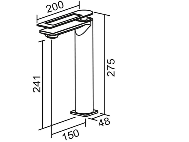 Смеситель для раковины с высоким верхом Fontana Showers блеск ARCH-00055872 - Вид №7