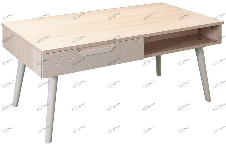 1388 Стол журнальный Сканди Жемчужно-белый R-HOME 4003450h_Жемчуг