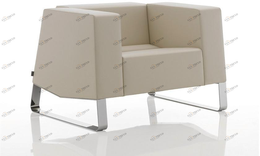 Billiani Кресло-санки с обивкой из кожи с подлокотниками Inka steel sun-id-1377201