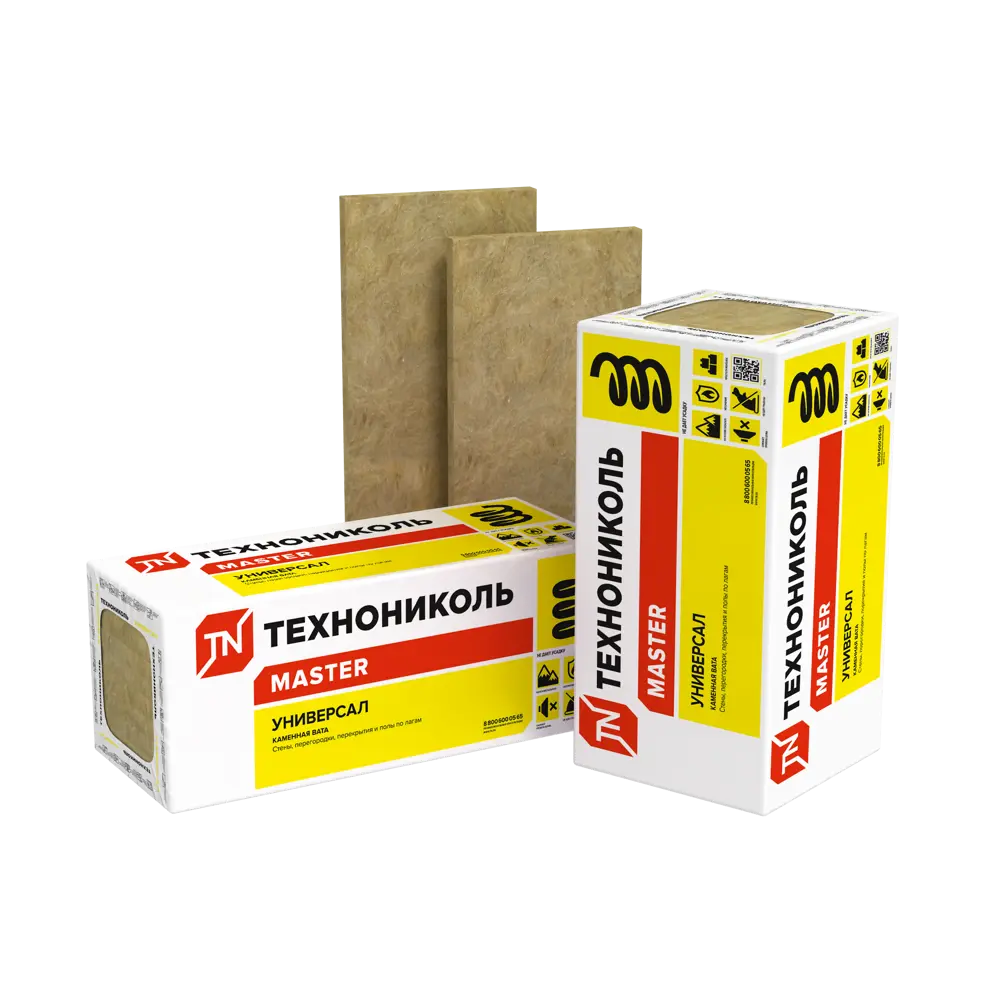 ТЕХНОНИКОЛЬ Универсал — минераловатная плита для утепления 100 мм 89364485 STLM-1495695 - Вид №1