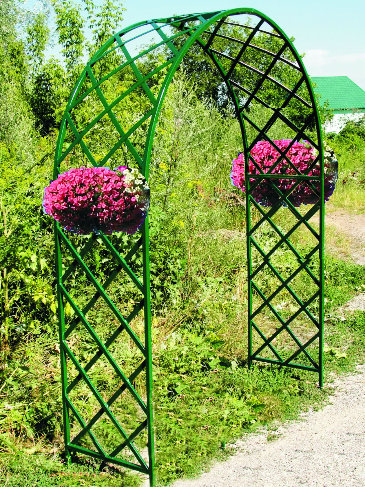 ROM2.01-AR.DP РОМБ с 2 кашпо, арка парковая LAB.Space  - Вид №2