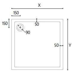 Glass1989 Поддон квадратный из акрила Showering sun-id-1408947 - Вид №1
