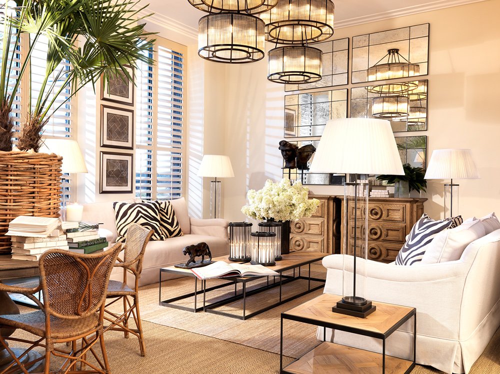 Зеркало-окно в черной раме 110х70 см черное Mountbatten EICHHOLTZ ДИЗАЙНЕРСКИЕ 00-3882983 Зеркальный;черный  - Вид №3