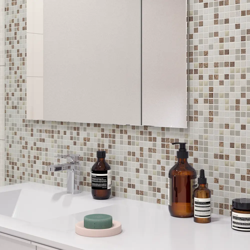 Мозаика мраморная Artens Fsn 30x30 см цвет бежевый STLM-2114405 - Вид №6