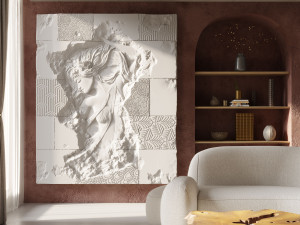 Трехмерная декоративная гипсовая панель