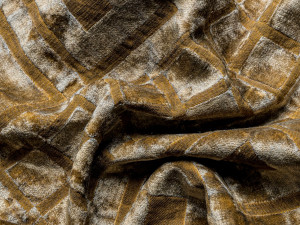 Жаккардовая ткань из вискозы, хлопка и льна с графическим рисунком