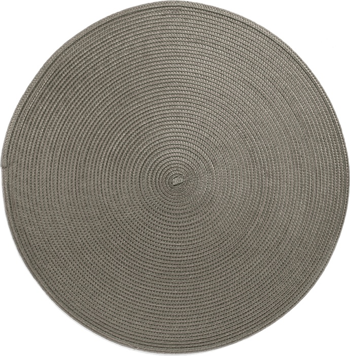 10623231 Harman Салфетка подстановочная круглая 38см "Улитка" (темно-серая) Полипропилен 