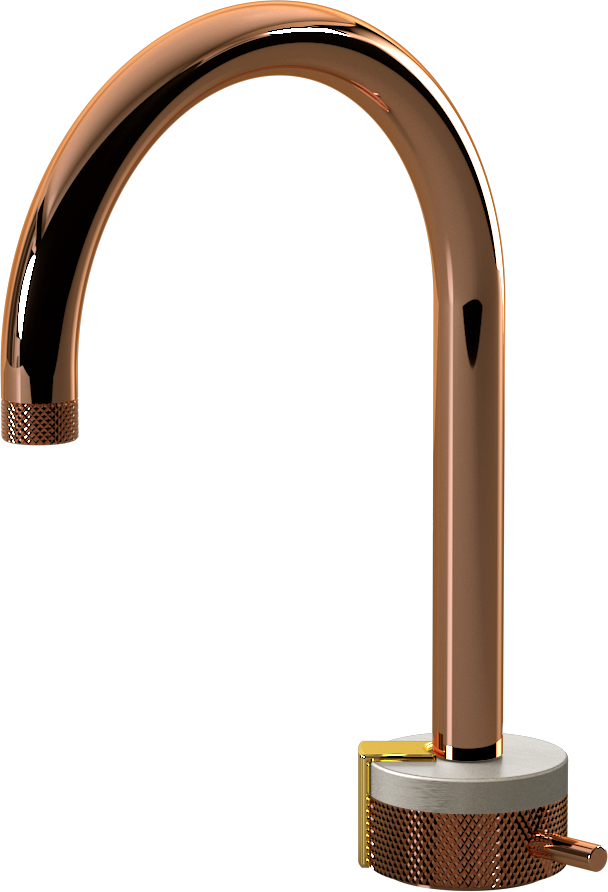 E-11502-R1SN-L2AU-RG Однорычажный прогрессивный смеситель для раковины - излив 16см GRAFF MOD+