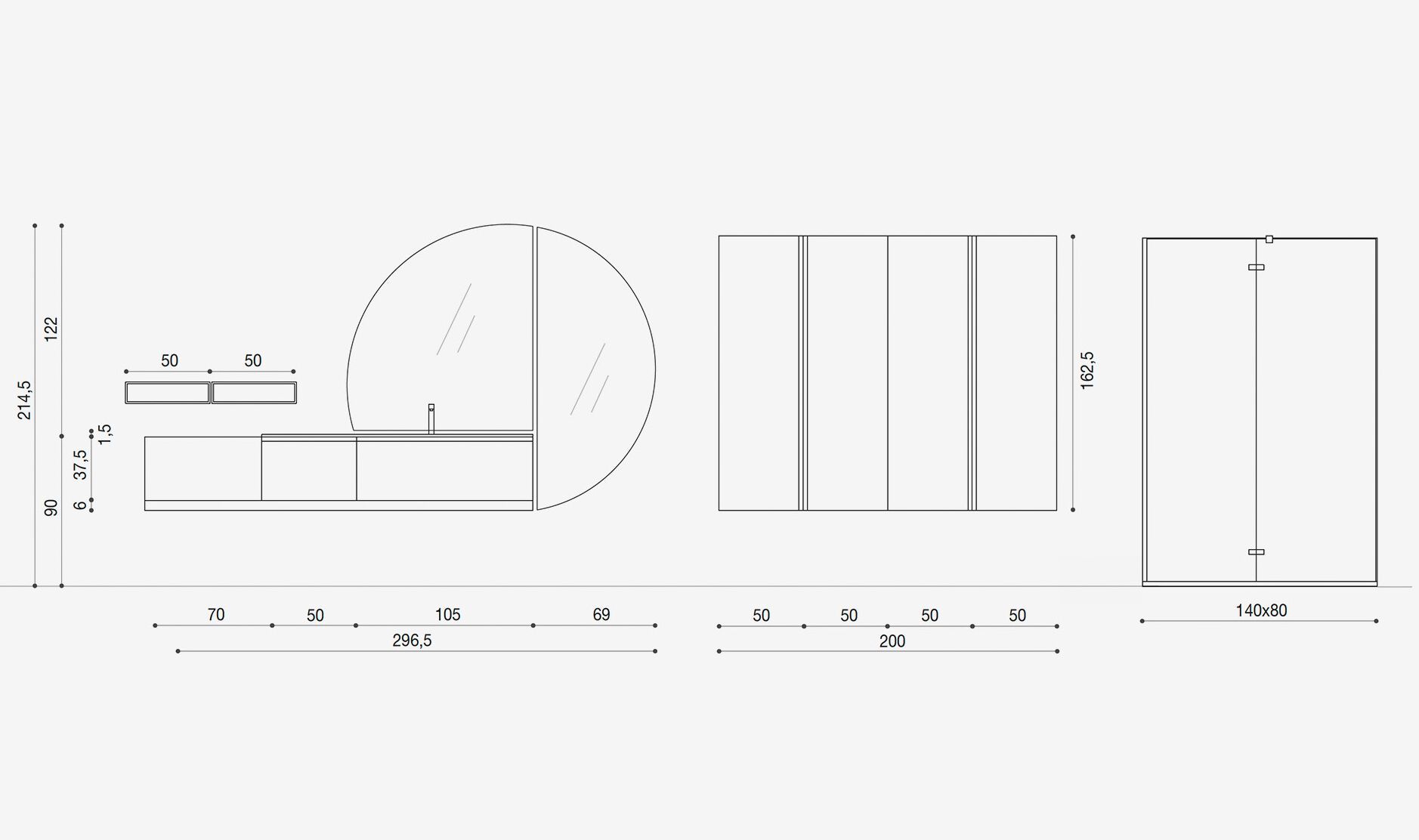 Модульная система ванной комнаты ARCOM ARCH-00010490 - Вид №3