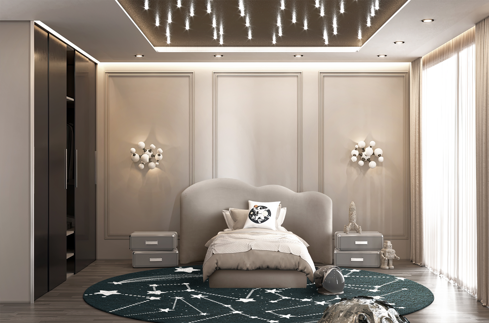 CIST324 Детские ковры Звездный раунд Circu  - Вид №4