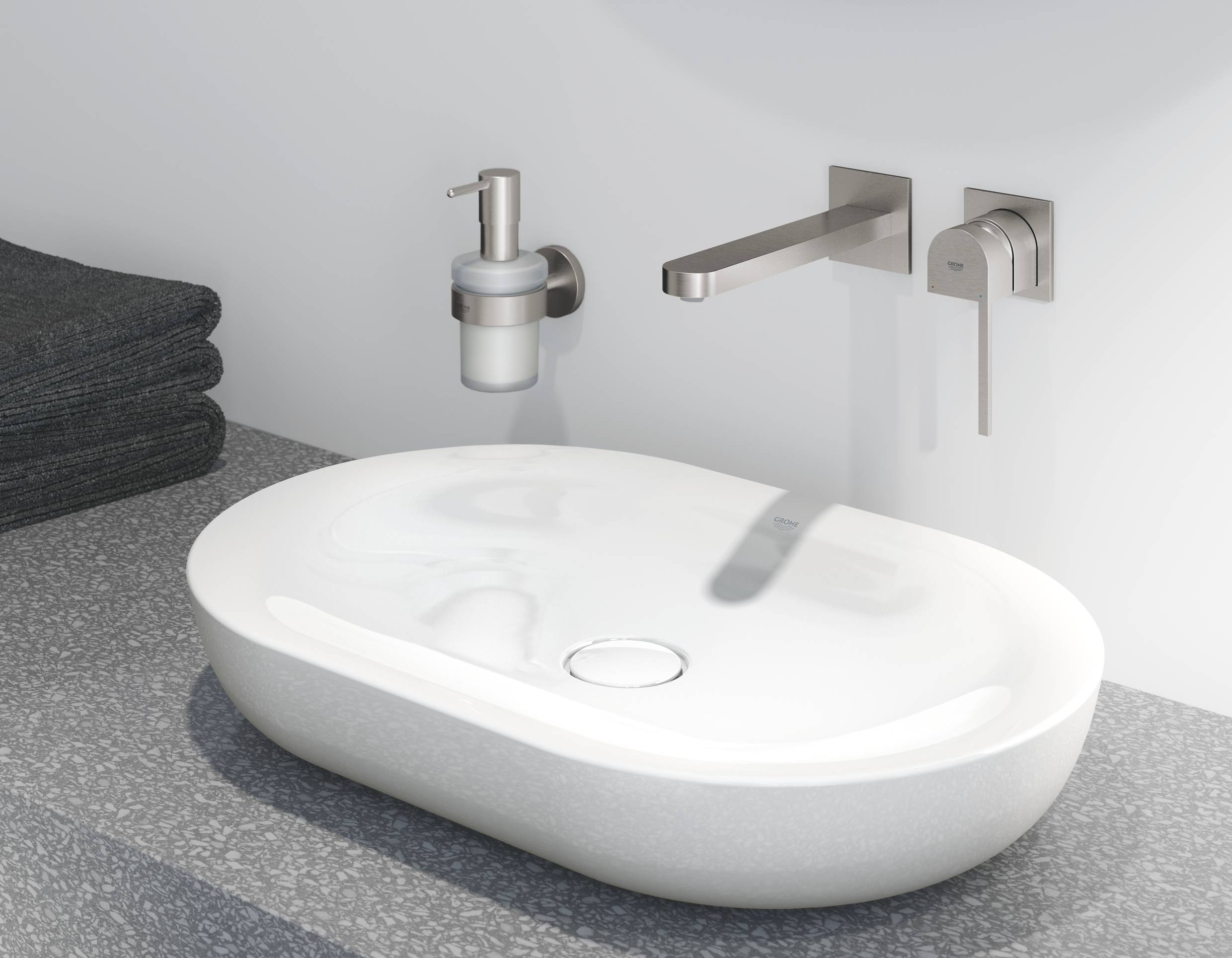Смеситель для раковины GROHE Plus, настенный монтаж, L-Size (29306003) - Вид №1