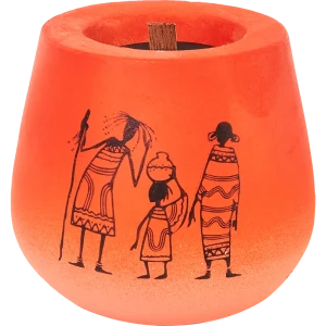 Свеча в гипсе Канту-3 Аксеново красная 7 см