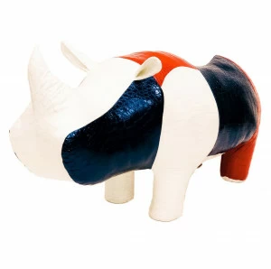 Банкетка "Пуф Носорог Россия" мини EUROSON ЖИВОТНЫЕ 131594 Красный;белый;синий