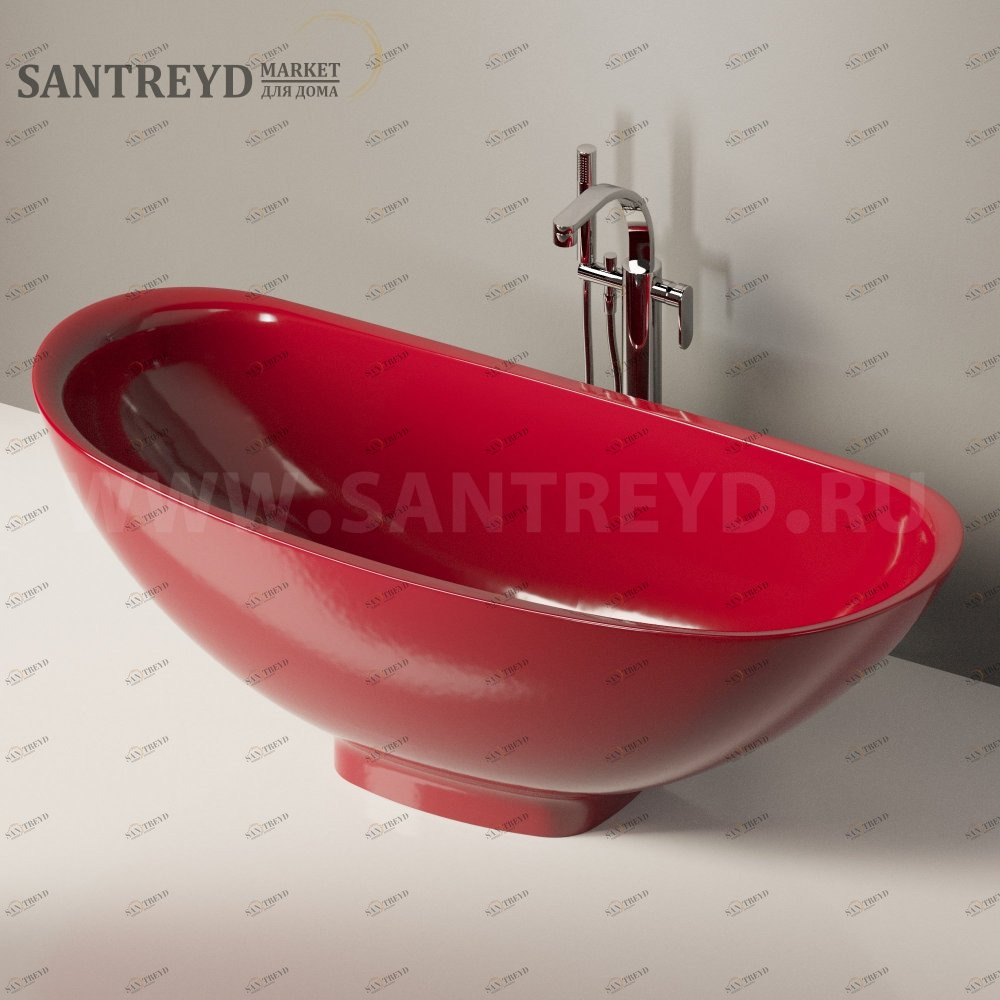 Ванна свободностоящая IO красная Ceramica Flaminia IO e SI IO70SM3011