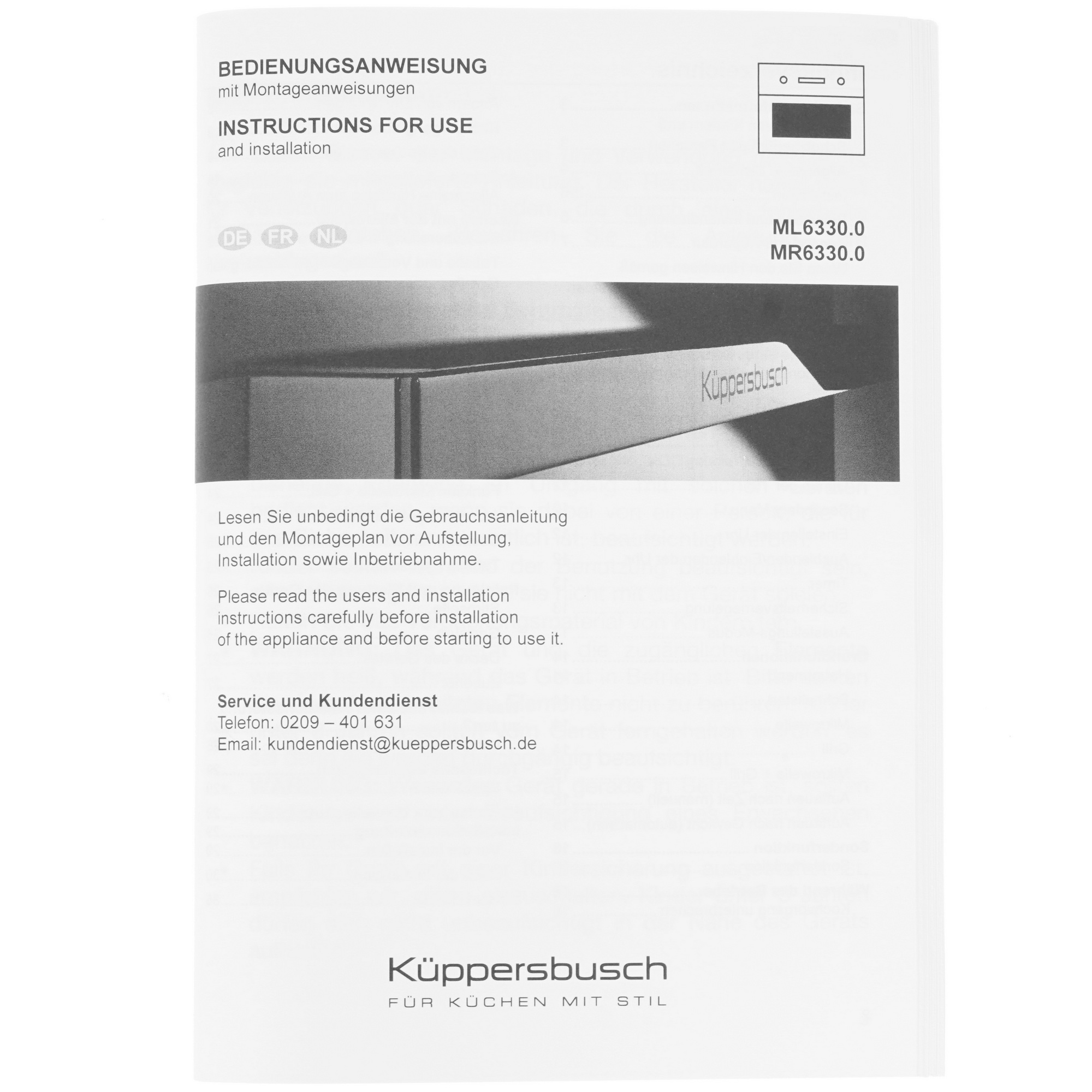 8109125 Встраиваемая микроволновая печь Kuppersbusch ML / MR 6330.0 S1 черный STDN-0073419 - Вид №7