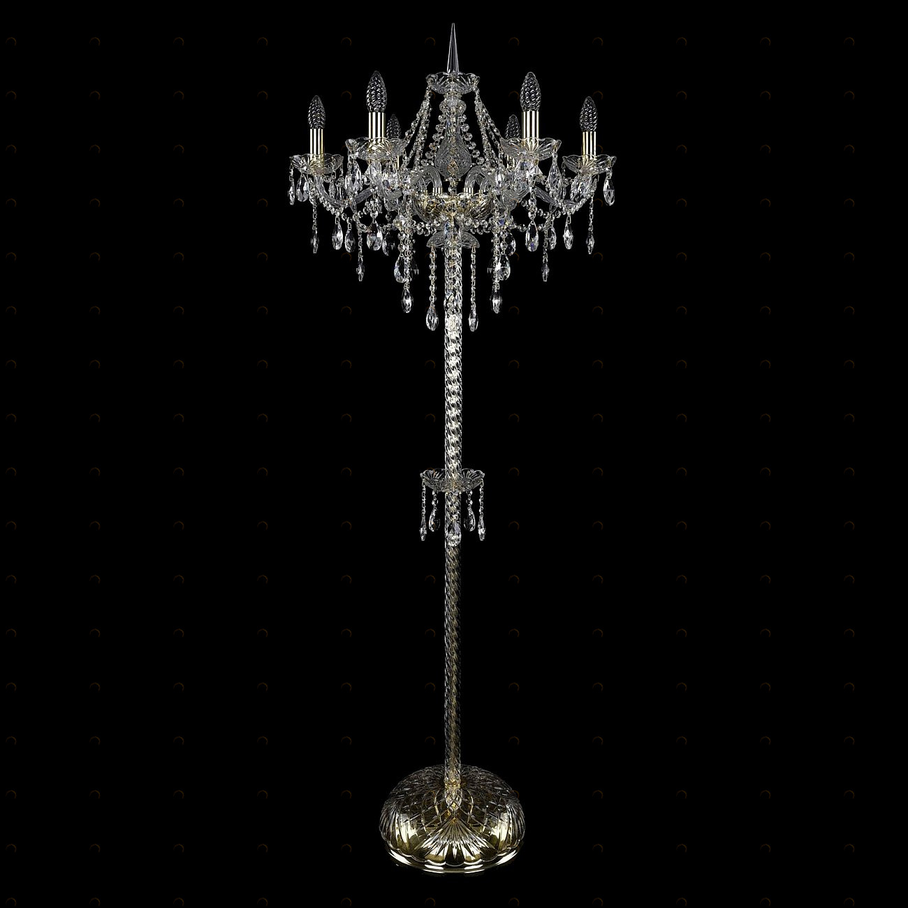 Торшер Bohemia Ivele 1415T2/6/200-160/G BOHEMIA IVELE ПОД СТАРИНУ, СВЕЧА, ЭЛИТНЫЕ 219623 Золото 