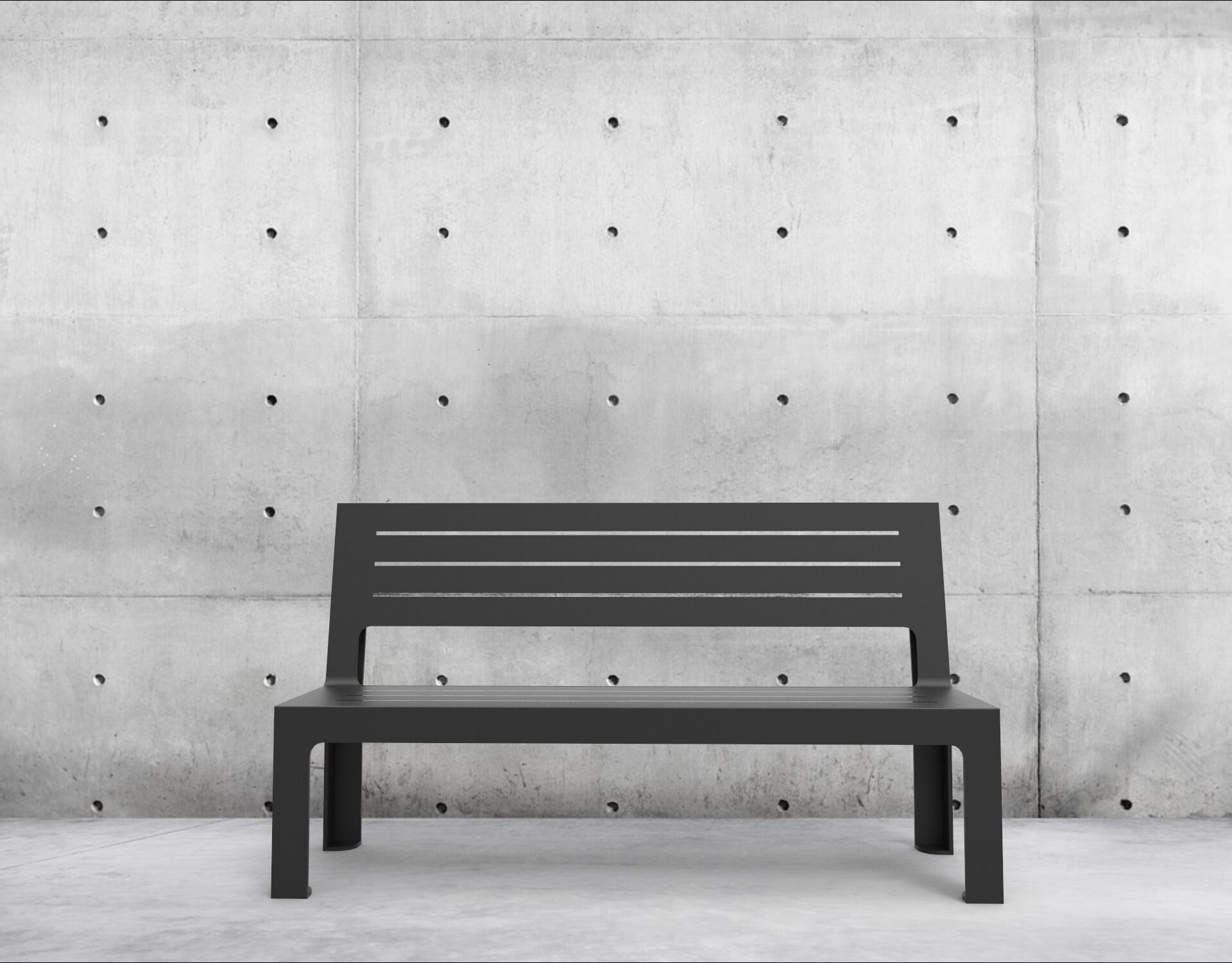 Стальная скамья со спинкой CITYSì Italy ARCH-00029605 - Вид №5