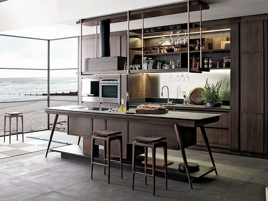 Деревянный кухонный мягкий стул с подставкой для ног Shake OTAKU ARCH-00083382 - Вид №2