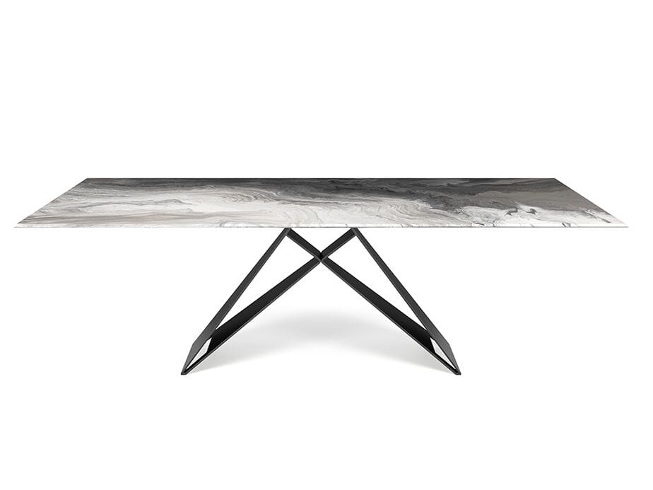 Прямоугольный стол из стали и хрусталя Cattelan italia Premier ARCH-00076362