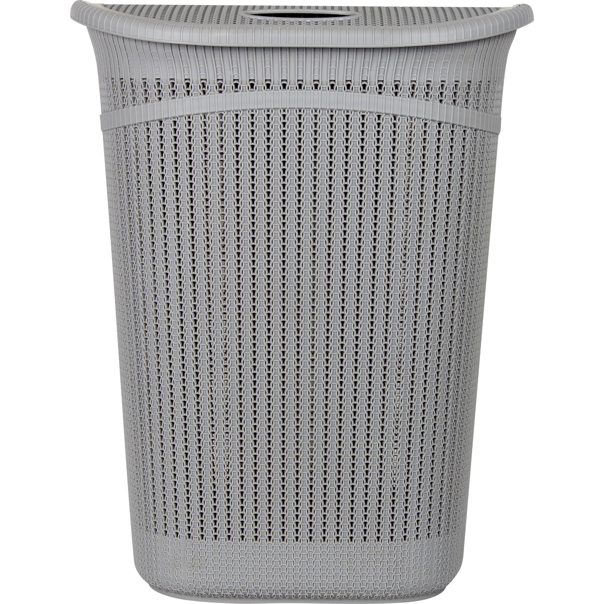 82158492 Корзина для белья «Вязание», 45х59х37 см, 55 л, цвет серый Santreyd  - Вид №1