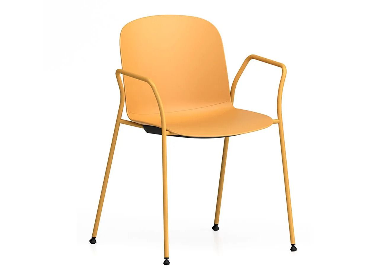 Штабелируемый стул из полипропилена с подлокотниками Infiniti Relief ARCH-00141716