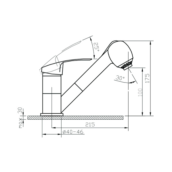 40-01/V  OLIO  Смеситель для кухни  ARGO kran 4001volio - Вид №1