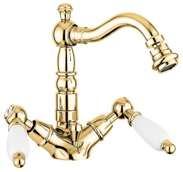 121614OR Смеситель Deco Ceramic с донным клапаном для биде, цвет золото EMMEVI Decò ceramic