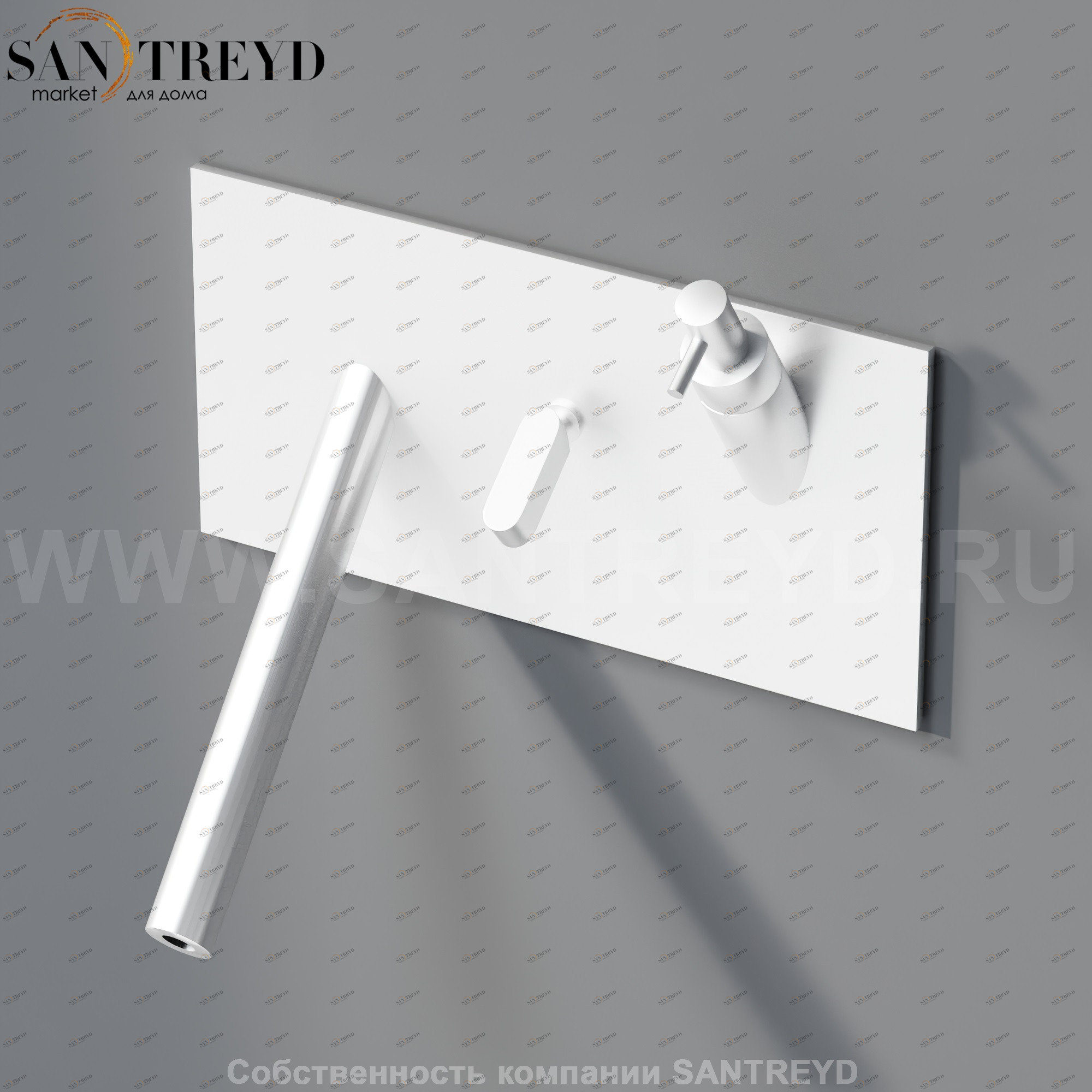 Встроенный смеситель с диспенсером для мыла ARUB0931DSP SQUARE для раковины хромированный матовый Agape