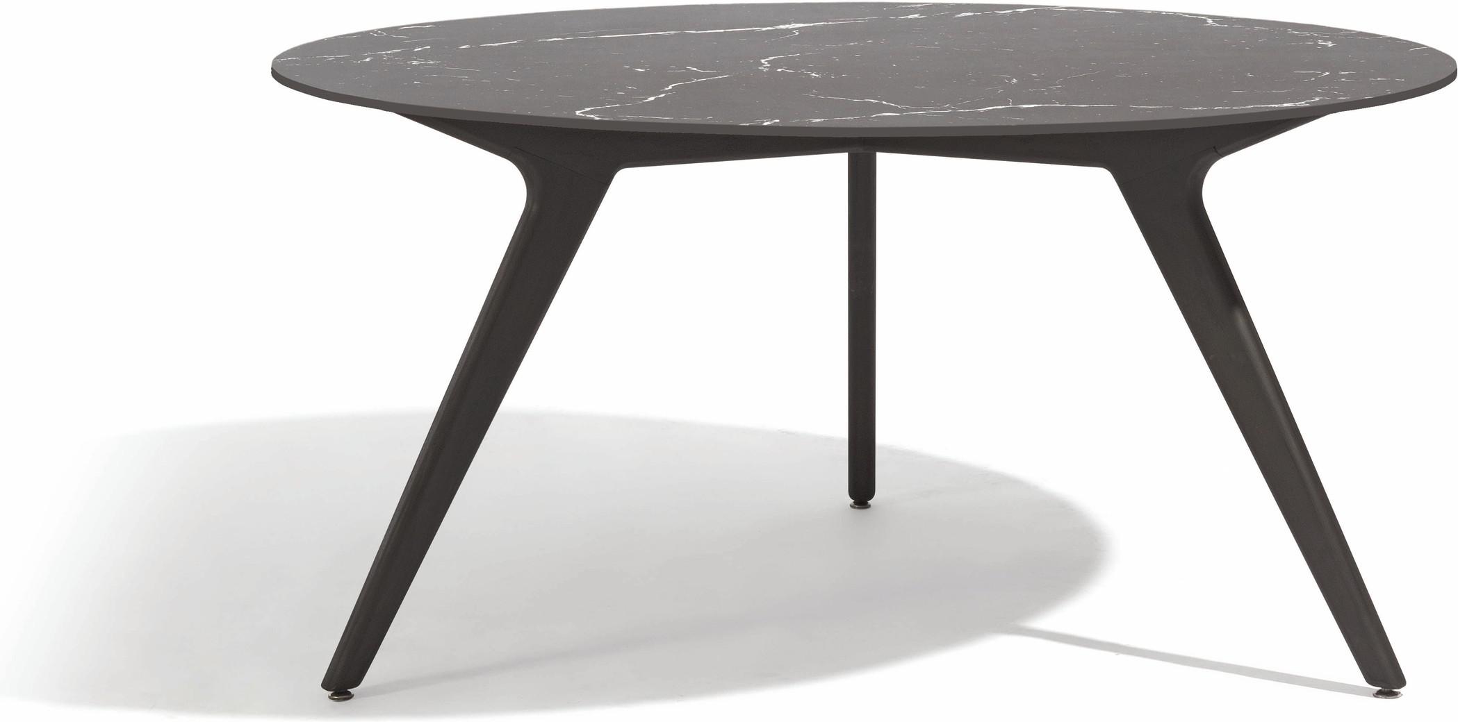 MNST975 Обеденный стол teak nero ⌀148см Manutti Torsa