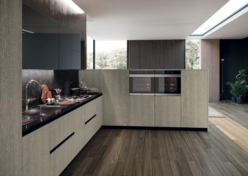 Febal Casa Линейная кухня со встроенными ручками sun-id-1355901 - Вид №1