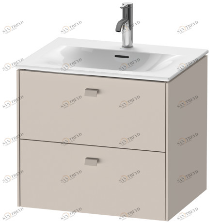 BR431009191 Тумбочка подвесная Brioso #BR4310 620 x 479 мм Серо-коричневый декор Duravit