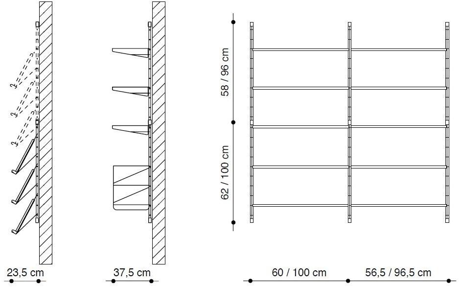 Caimi Brevetti Модульный стенной книжный шкаф Socrate sun-id-1371625 - Вид №4