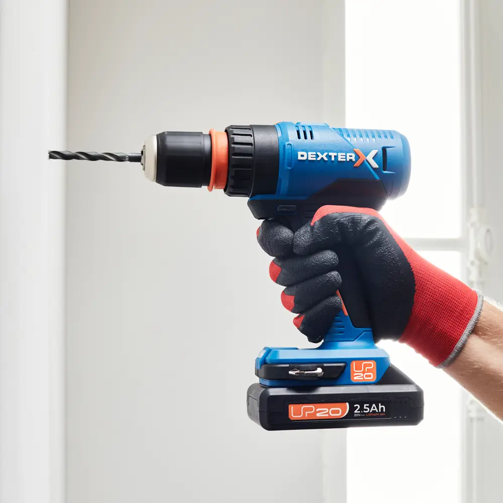 Дрель аккумуляторная Dexter 20VSD2-35RCA.1A, 20 В Li-ion 2.5 Ач 82253643 STLM-2114127  - Вид №12