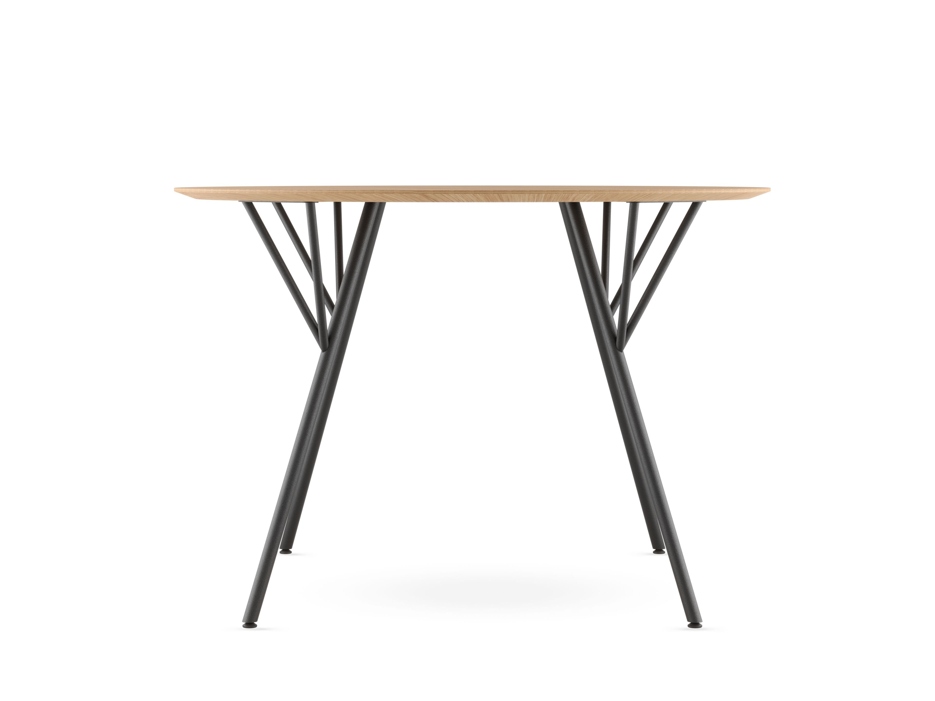 Круглый обеденный стол из стали и дерева LD Seating Trivi ARCH-00088664 - Вид №1