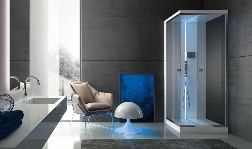 Gruppo Treesse Душевая кабина угловая стеклянная с поддоном Sistema doccia sun-id-1401865 - Вид №3