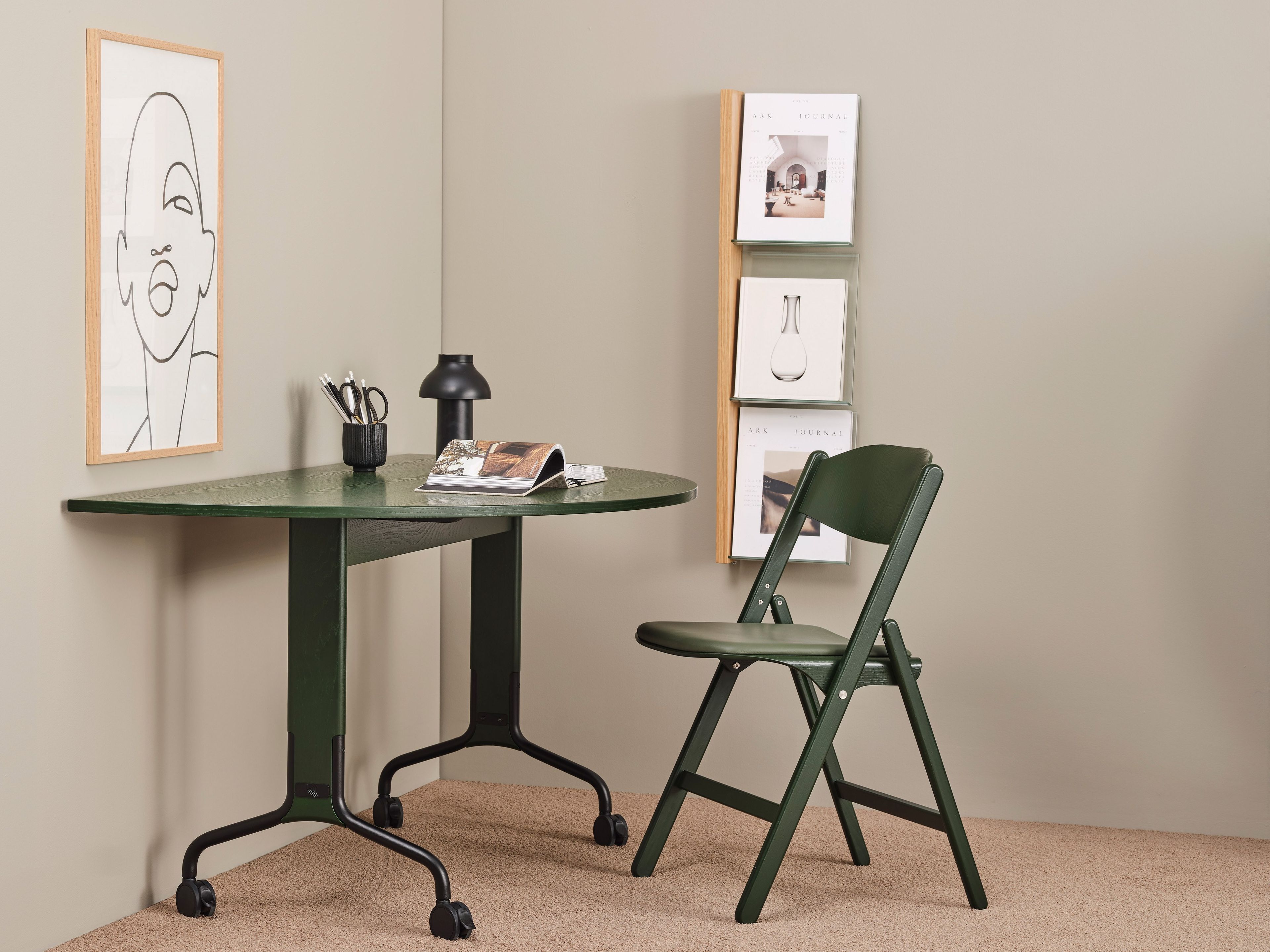 Круглый стол с откидным верхом из шпона Karl Andersson ROLLO ARCH-00070405 - Вид №3