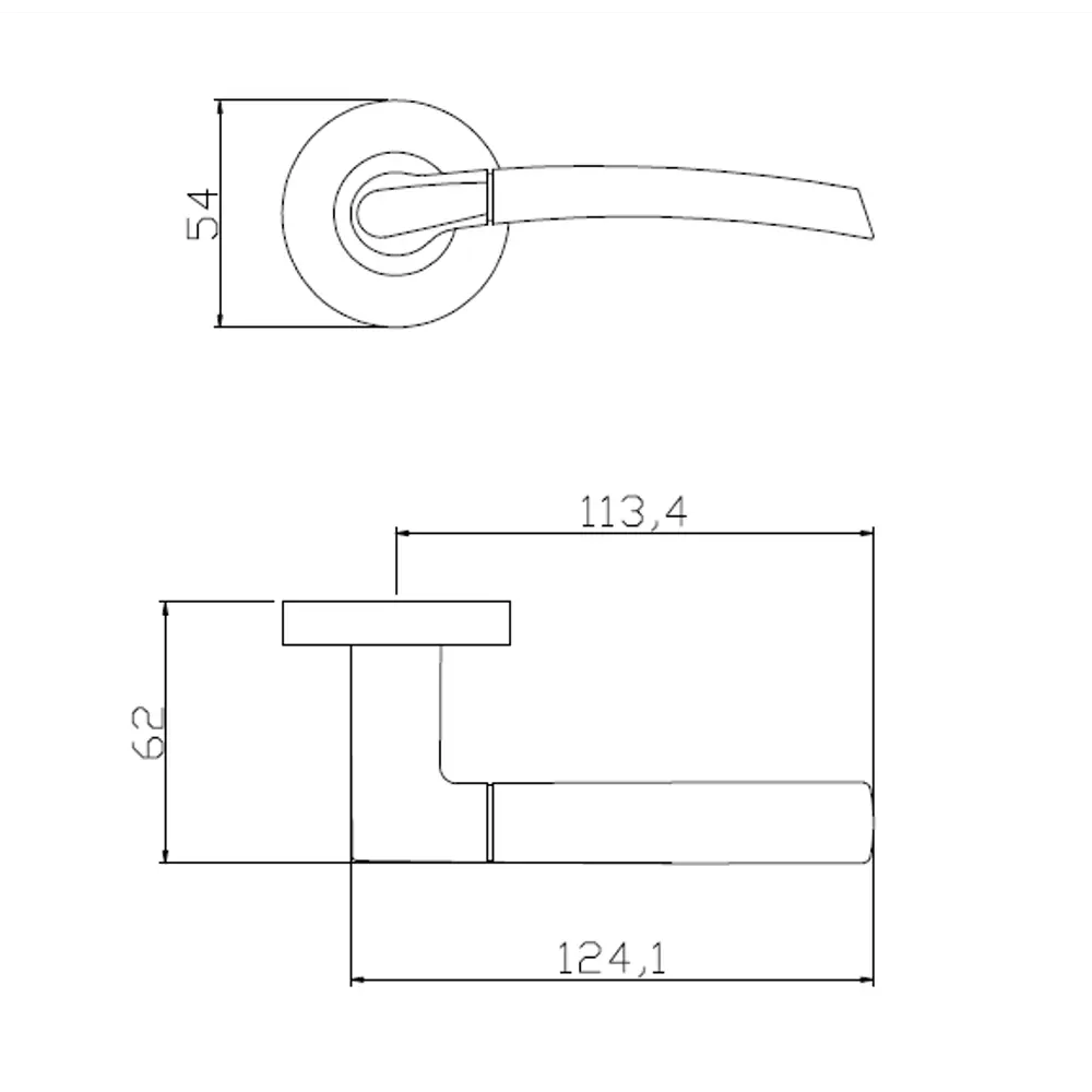 Дверные ручки Edson на розетке — элегантное решение для межкомнатных дверей 85167456 STLM-0899934 - Вид №3